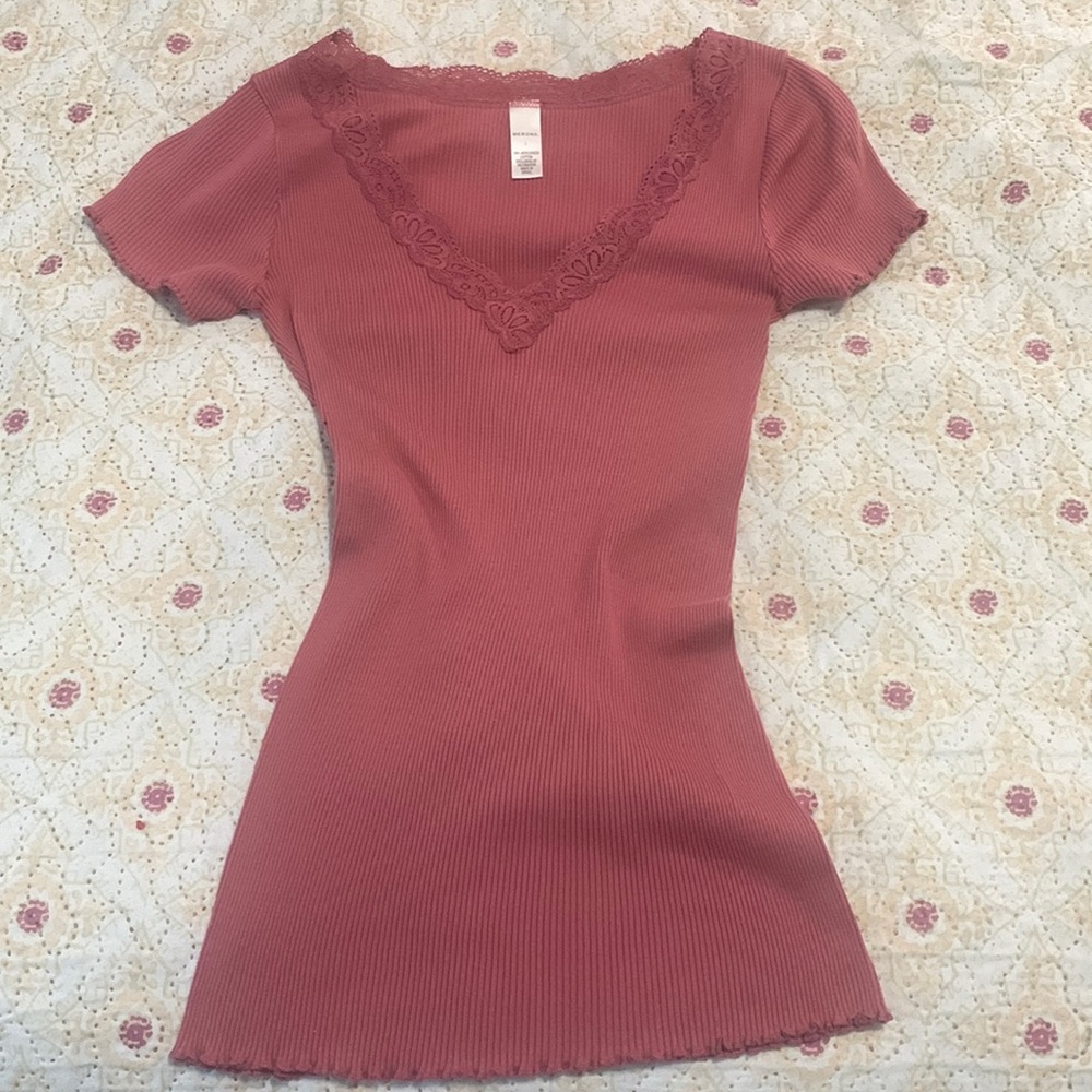 Lace Pink Top